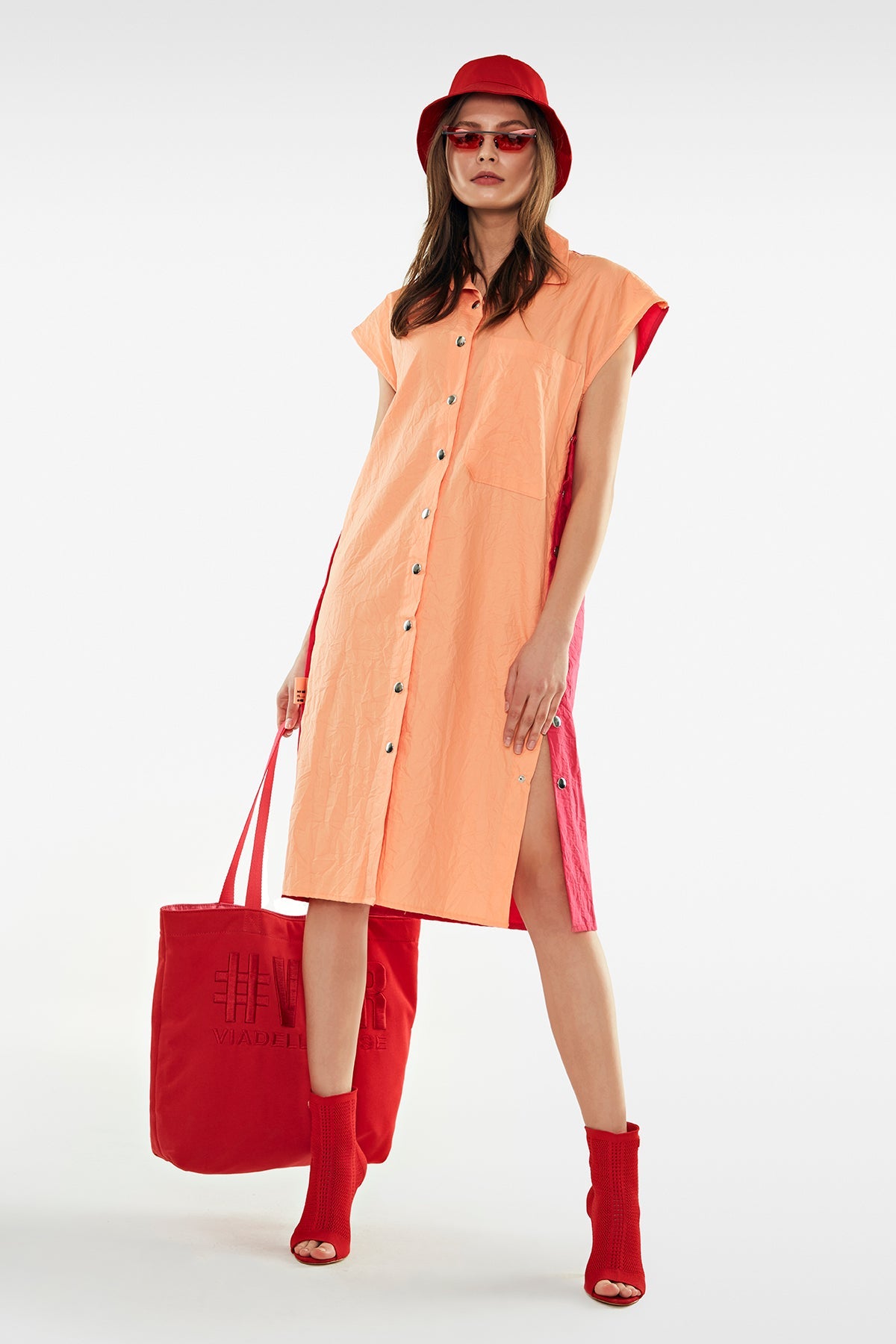 FUXIA/LACHS DRESS 11061