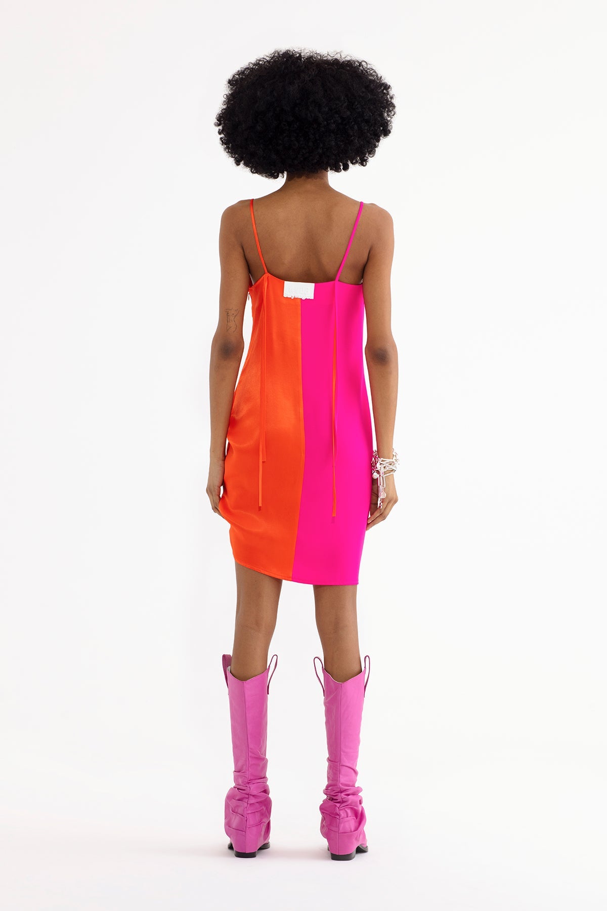 FUXIA/ORANGE DRESS 13018