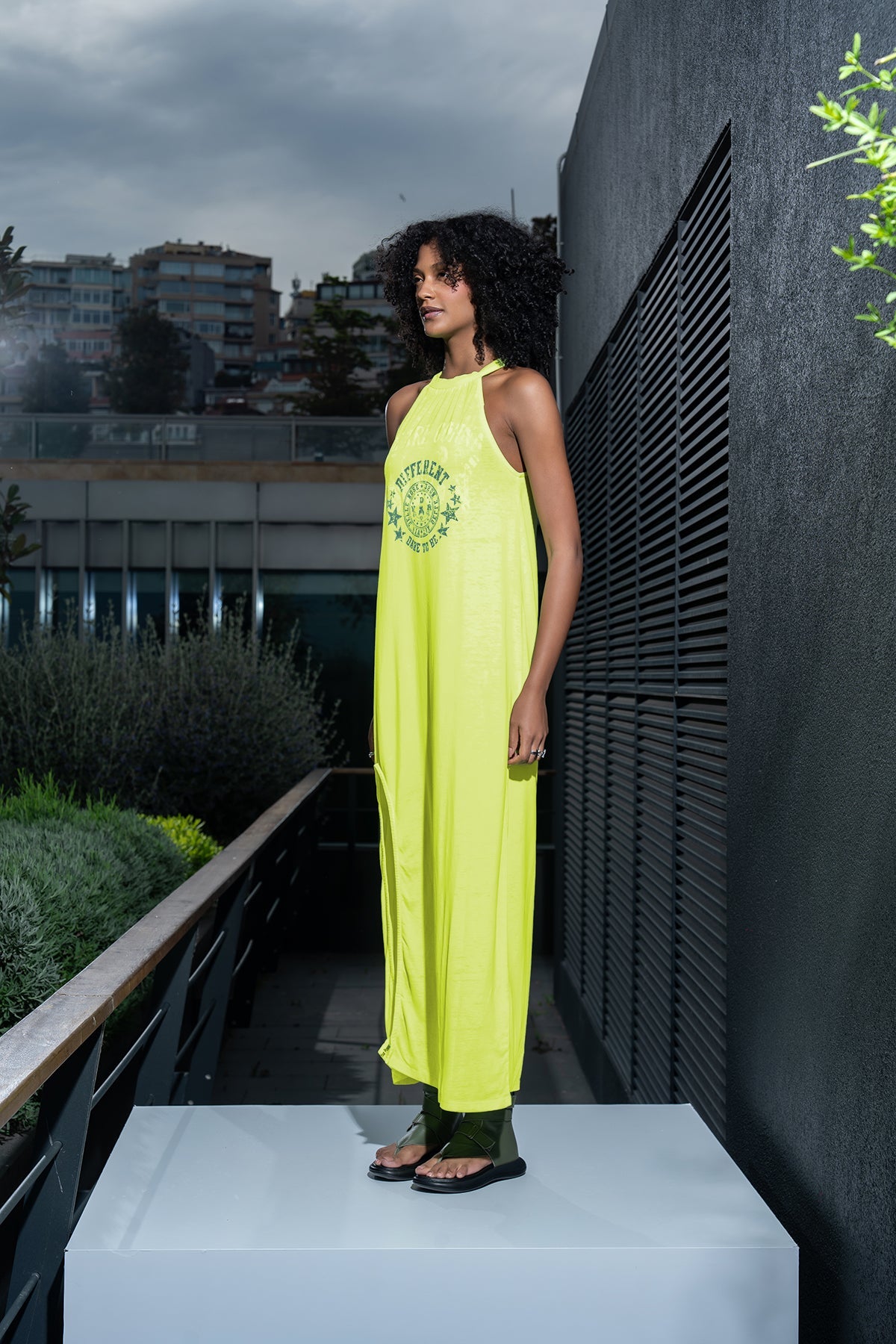 GIALLO/NEON DRESS 15158