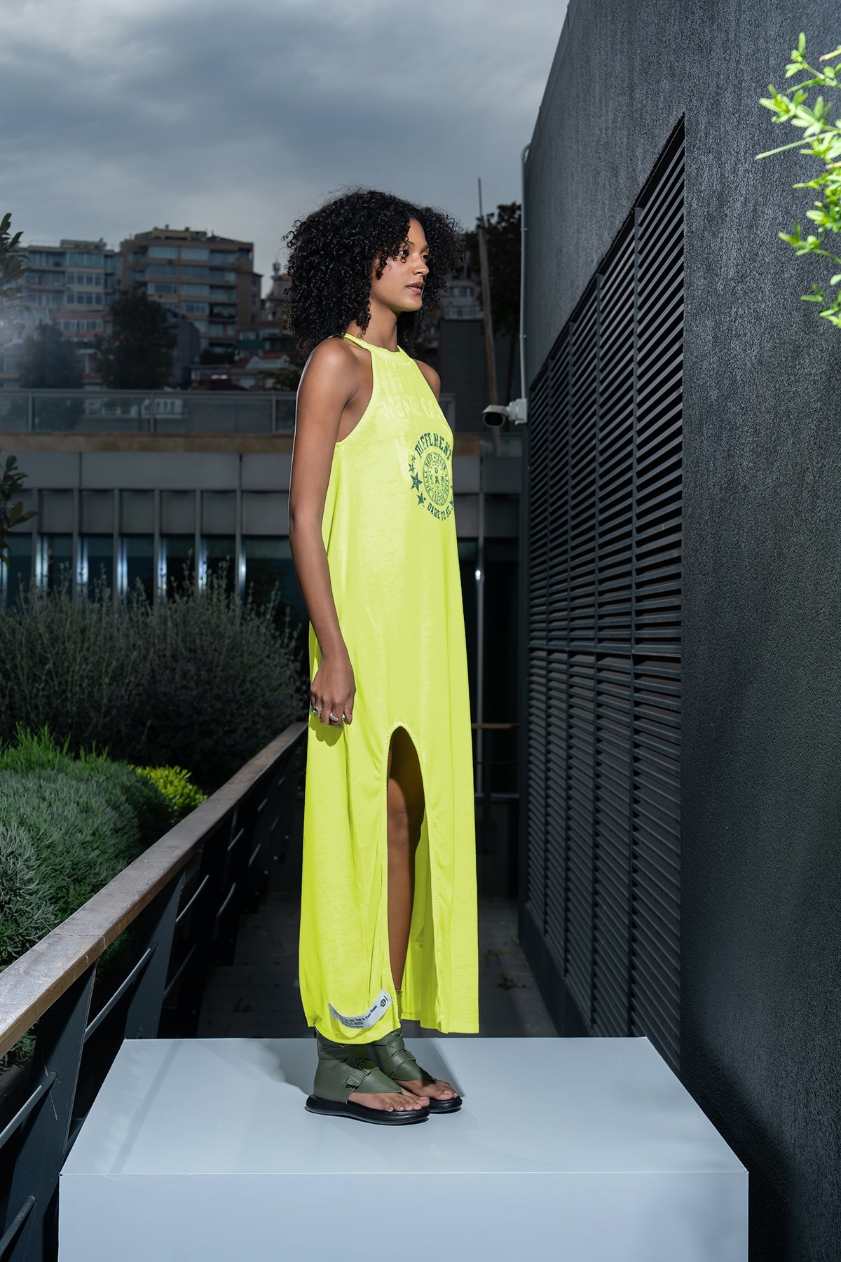 GIALLO/NEON DRESS 15158