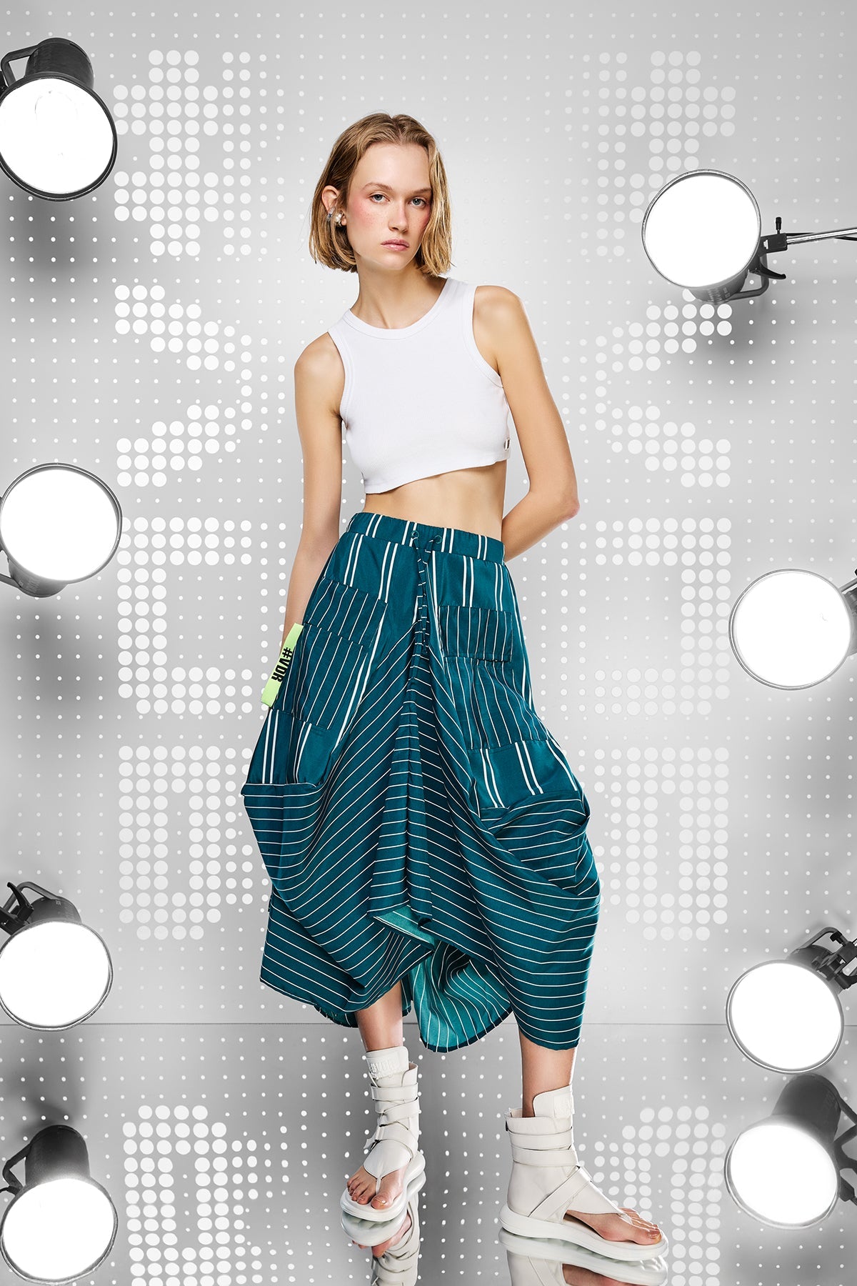 VERDONE/BIANCO SKIRT 15323