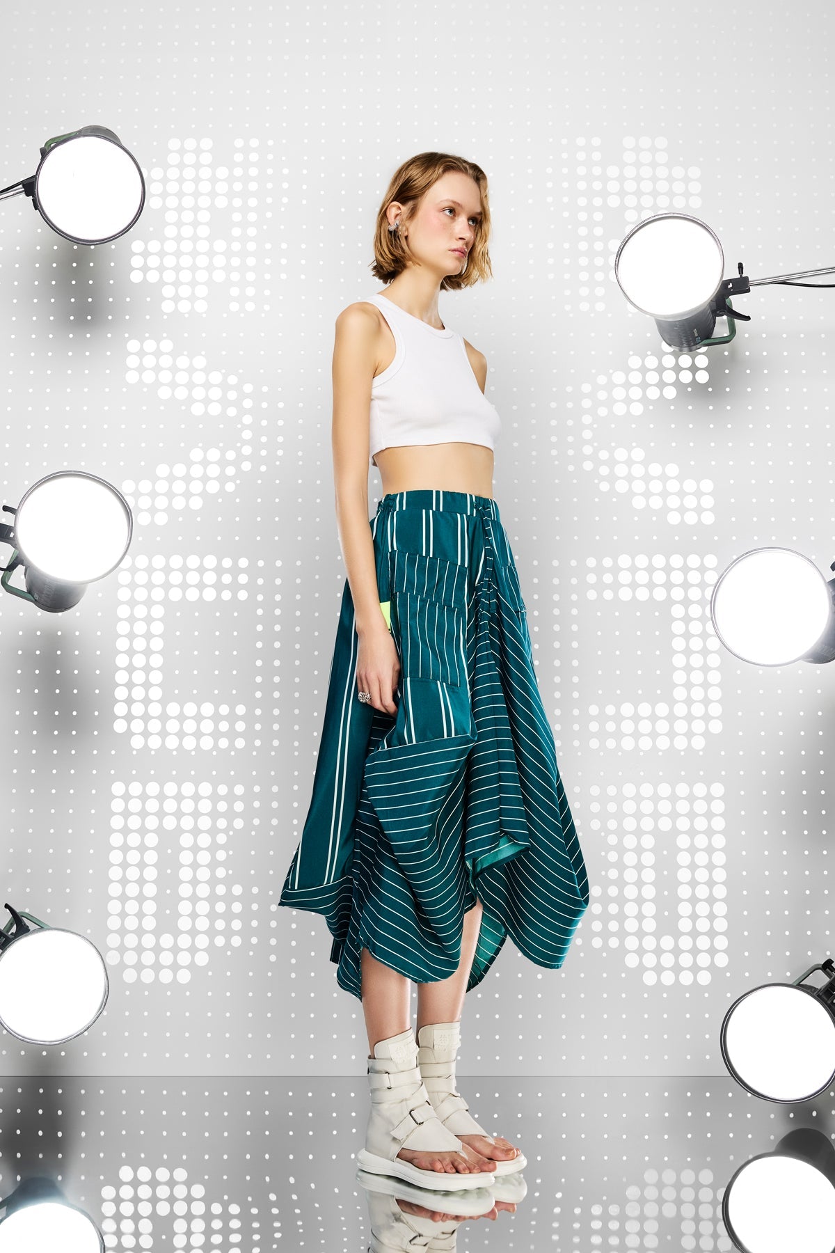 VERDONE/BIANCO SKIRT 15323