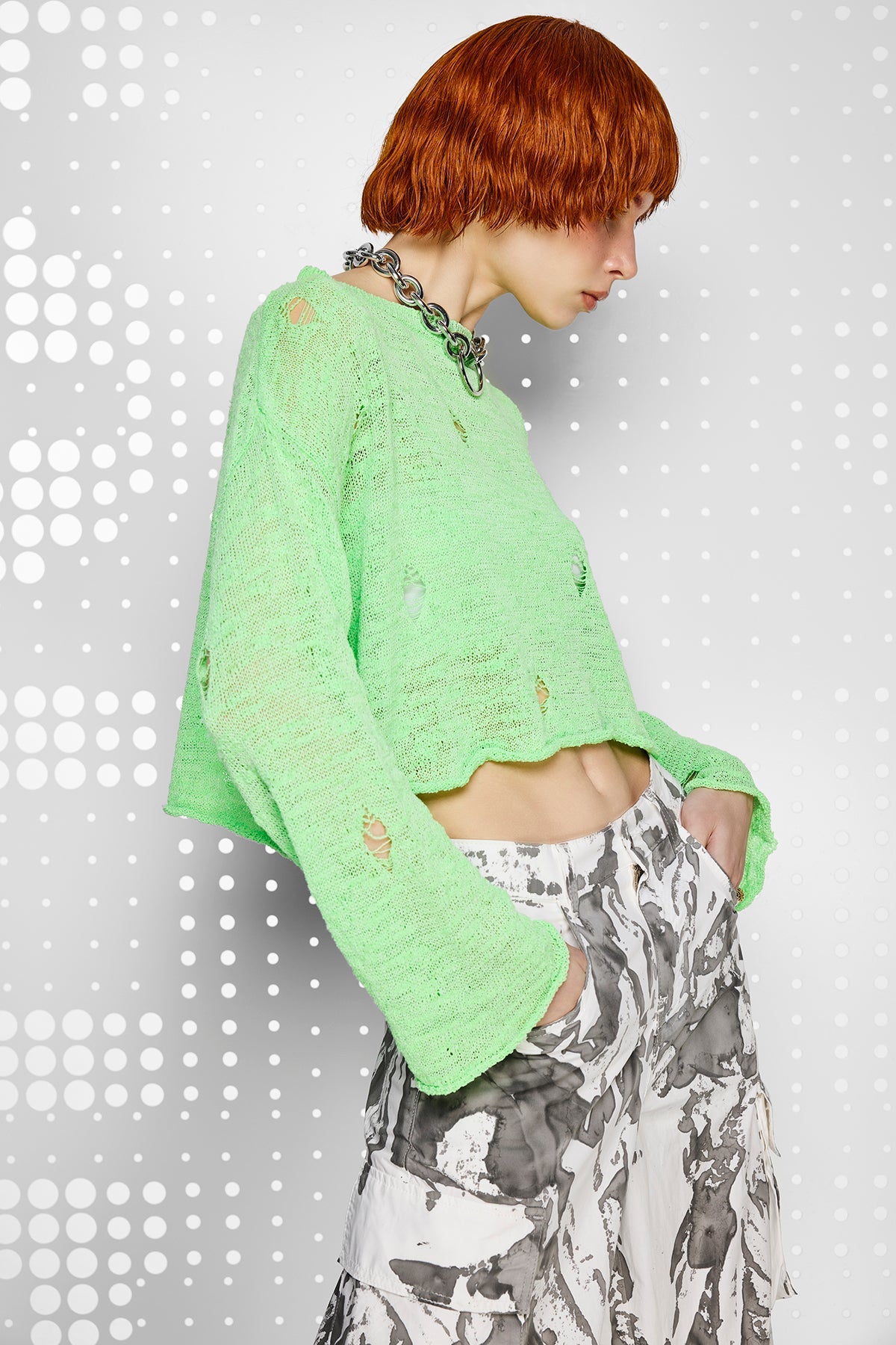 VERDE/NEON PULLOVER 15341