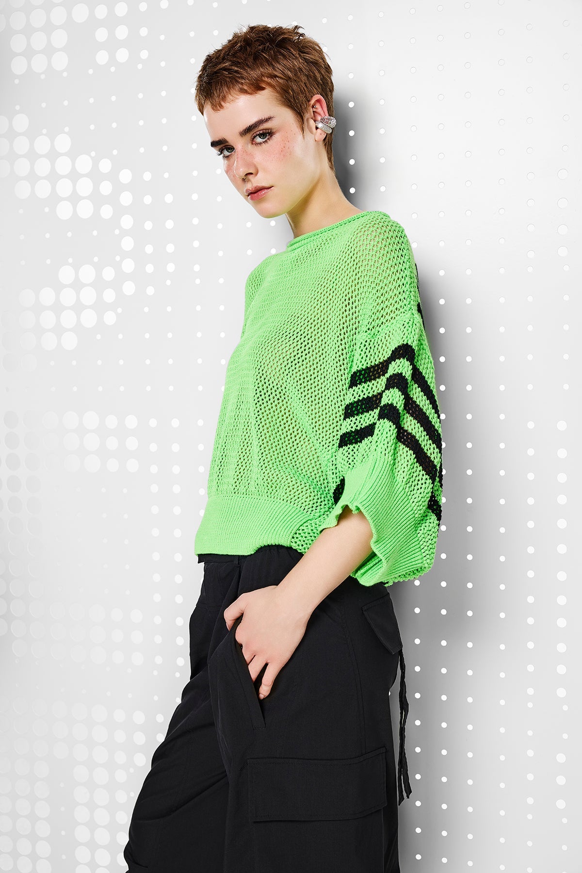 VERDE/NEON PULLOVER 15457