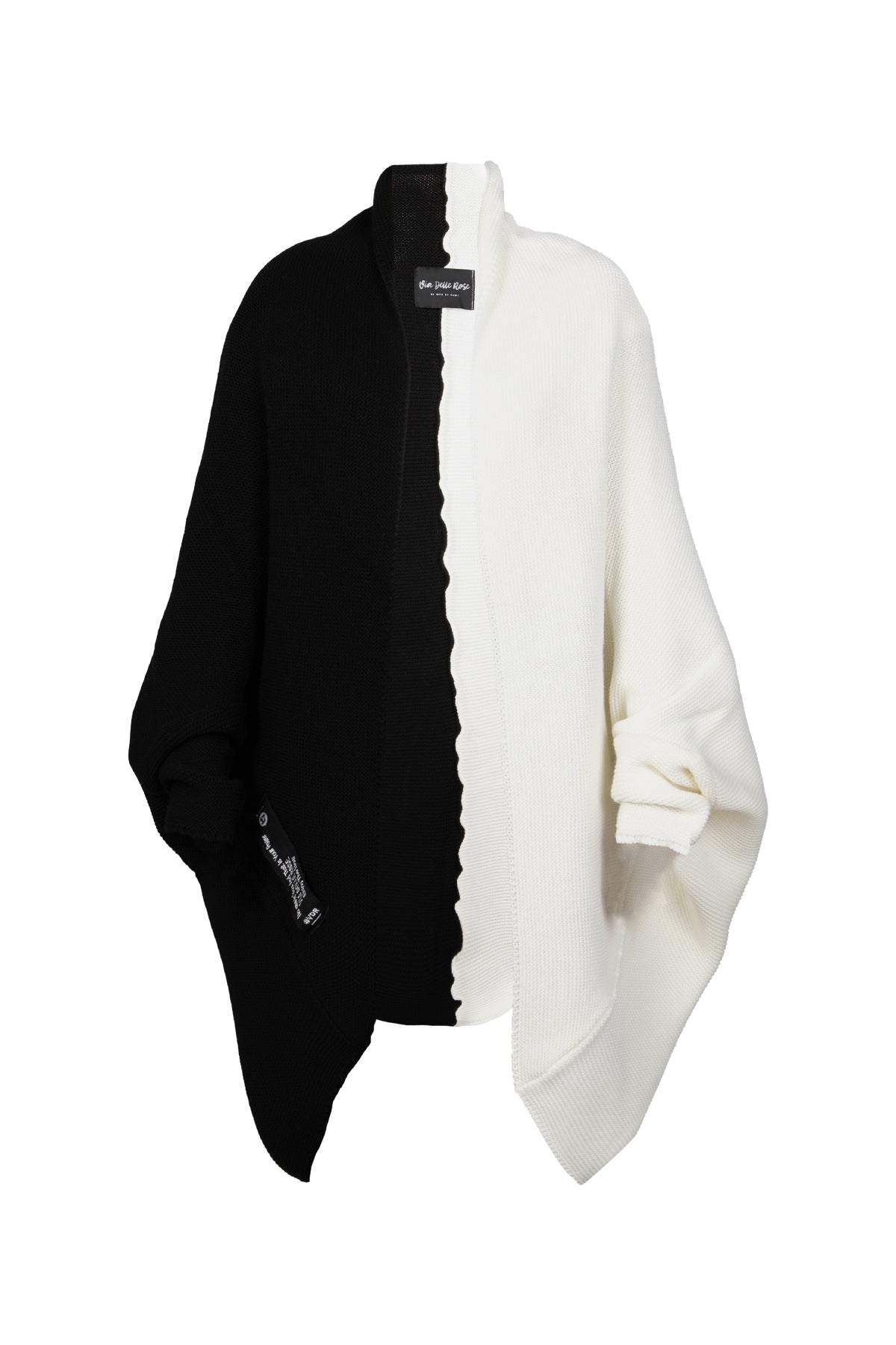 NERO/OFF WHITE CARDIGAN 16021