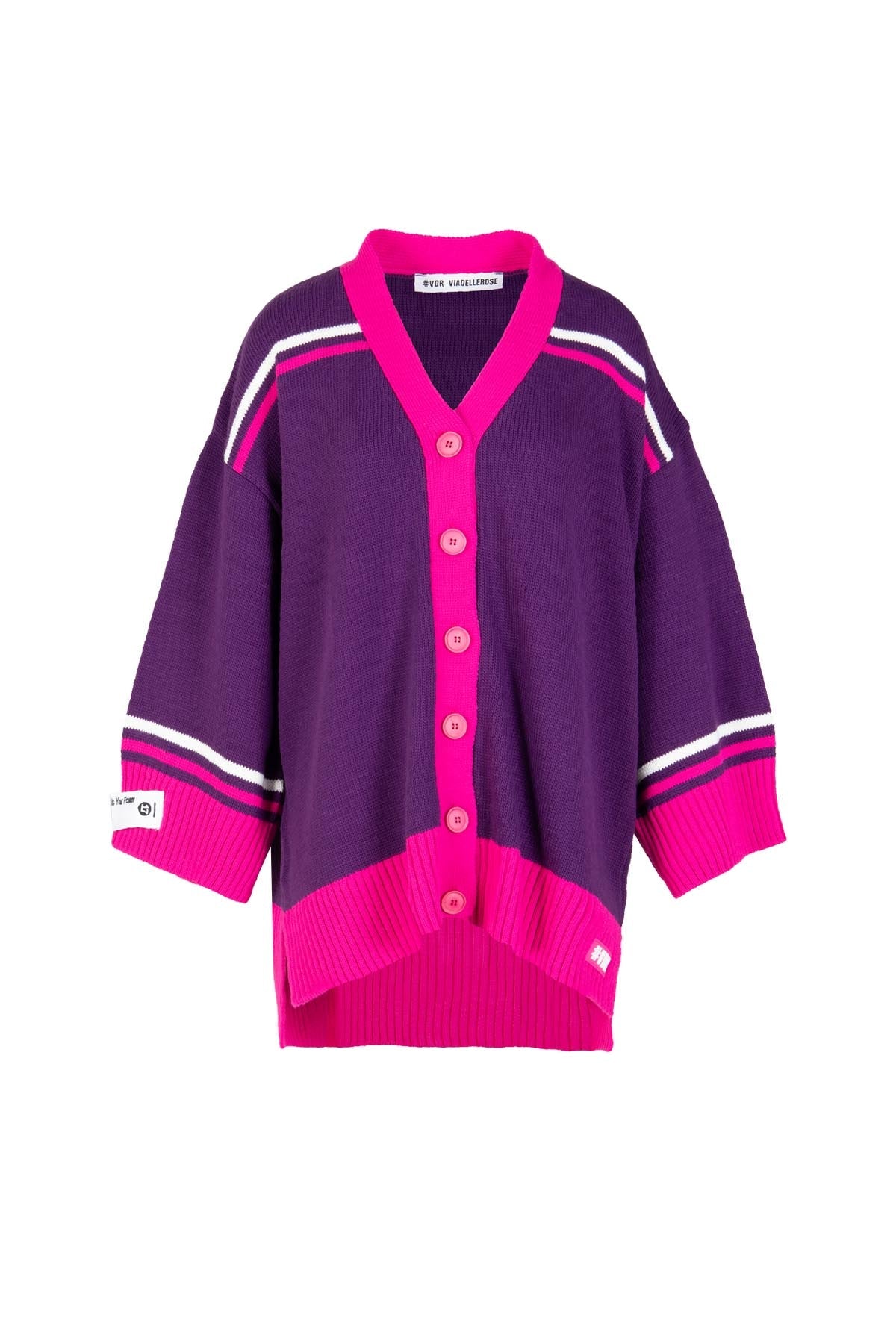 VIOLA/PINK CARDIGAN 16029