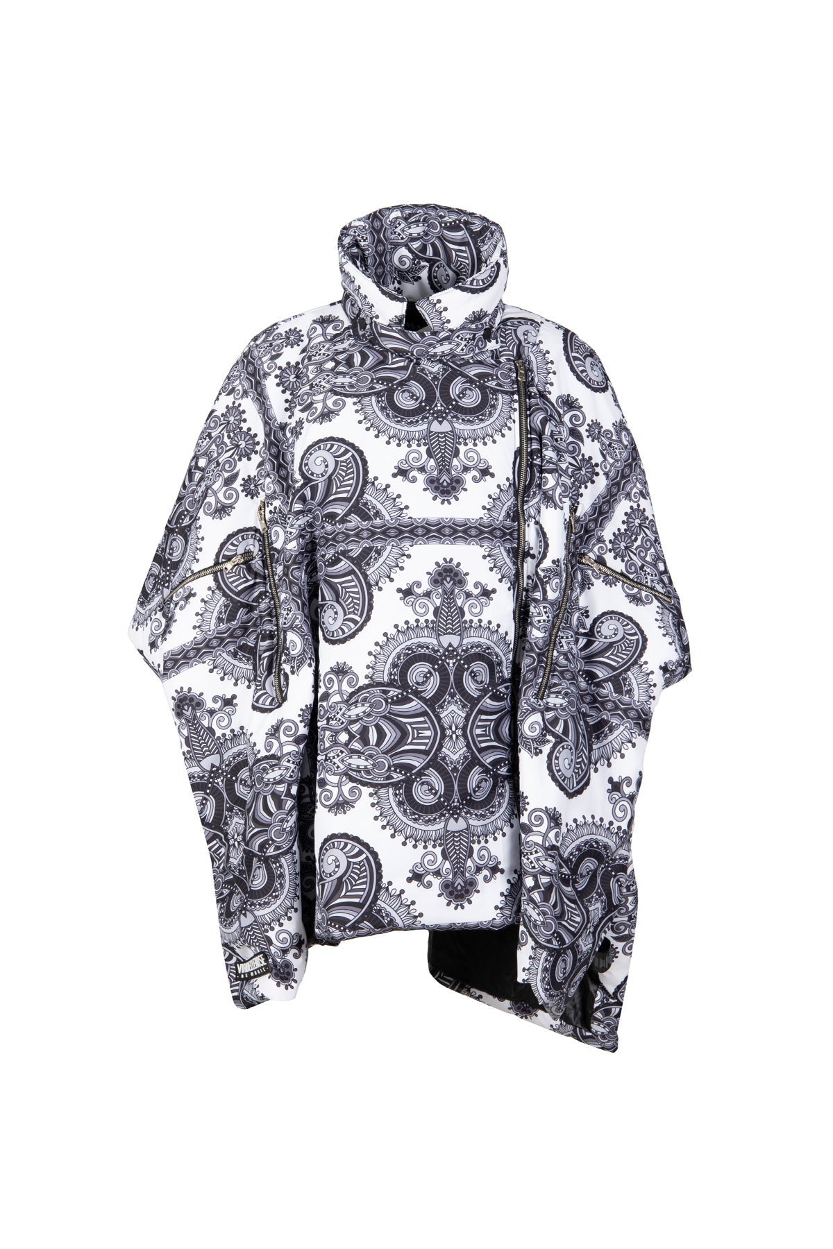 NERO/BIANCO PONCHO 16094